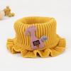 New Baby Knitted Scarf Cartoon Wool Giraffe Ruffle Neck Warmer Girls Kids Accessories Collar Circle Outdoor Winter Warm Scarves