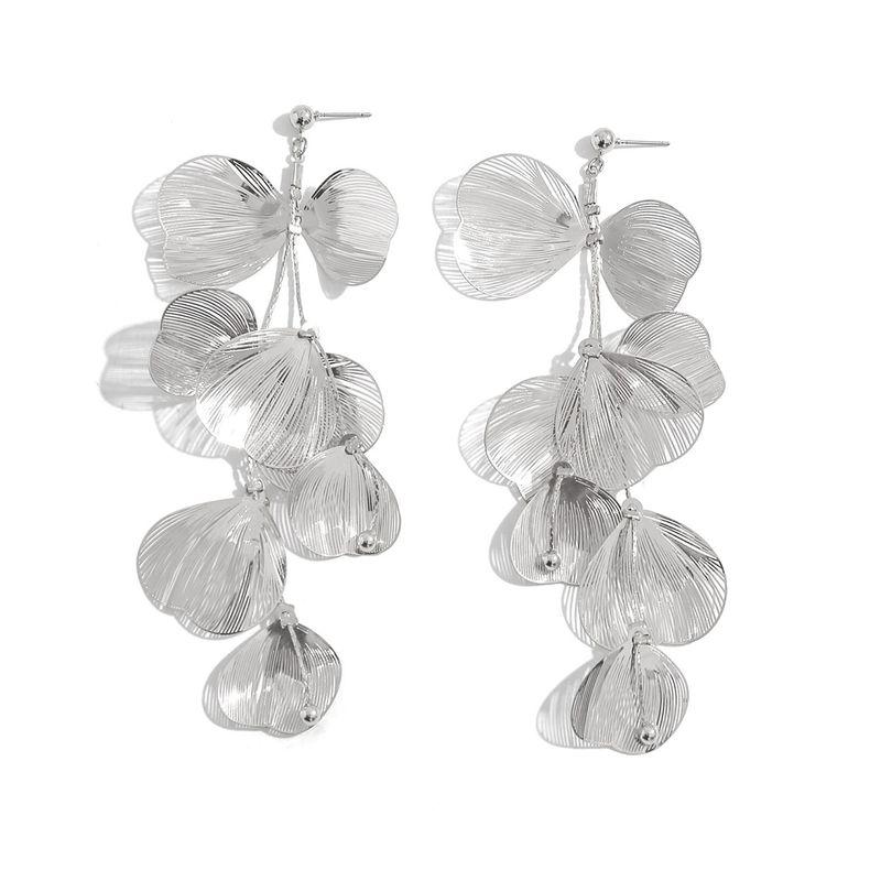 Tassel Ginkgo Leaf Gold Necklace Necklace Female Fashion 2024 Spring Trendy Special-Interest Design Deep V Sexy Ornament