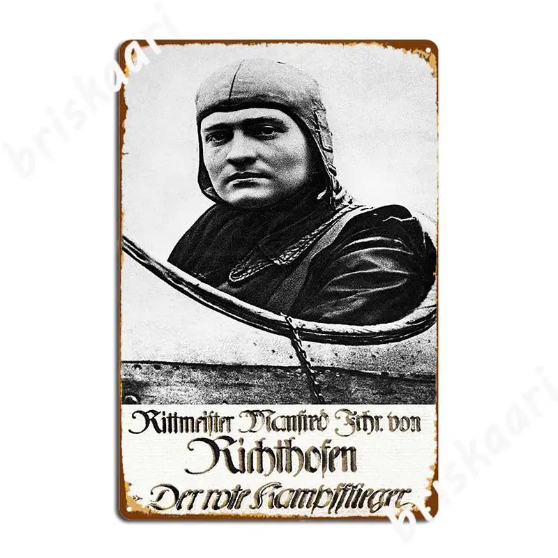 Richthofen The Red Baron Metal Plaque Poster Plaques Retro Club Bar Wall Cave Tin Sign Posters 20X30CM