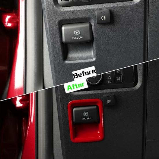 Red Interior Handbrake Switch Panel Cover Trim For Ford F150 -22 Accessories