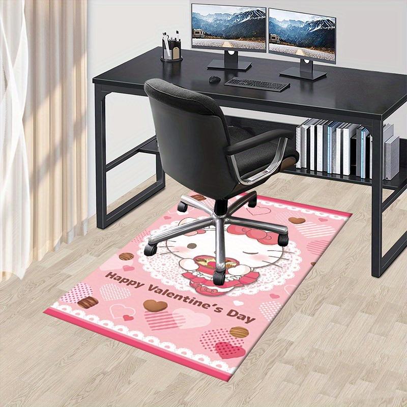 

1pc Hello Kitty Gift Office Carpet Under Chair Mat Universal Rug for Desk Home Decorative Floor Covering Non-Slip Area Rugs Room Bedroom Nur 60cm by 90cm