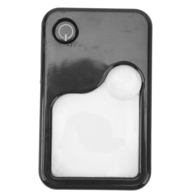 Lupe Karte Mini Tragbar Kreditkartengröße Vergrößerungsglas mit LED-Licht für Make-up Juweliere