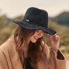 Autumn and winter new men's and women's knitted top hats fleece style fashion hats wide brim design