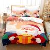 3PCS Single-sided Merry Christmas Printed Comforter Bedding Sets Comfortable Bedspreads Comforter Duvet Bedding Birthday Gift