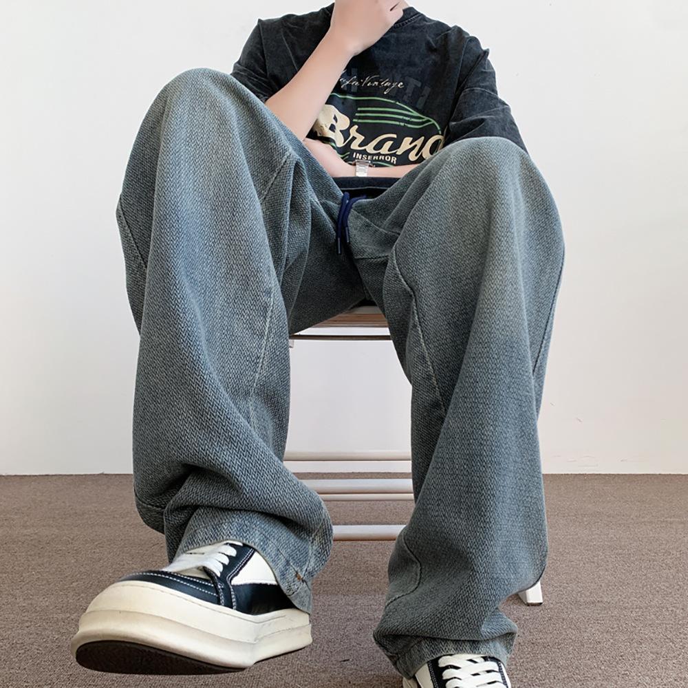 Прямые джинсы JYL для мужчин Весна Американский Подростковый Оверсайз Стиль Хай-стрит Денимовые Брюки S