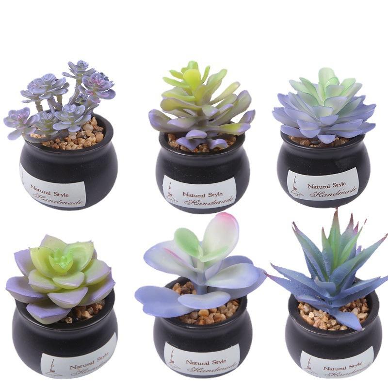 Home Decoration Simulation Succulent Plant Cement Bonsai, Fake Succulent Potted Plant, Mini Simulation Succulent Potted Plant