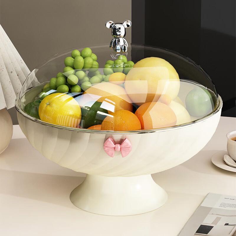 Light Luxury Dustproof Fruit Plate with Lid