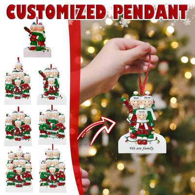 Resin Family Name Blessings Christmas Pendant Christmas Tree Ornaments Pendant