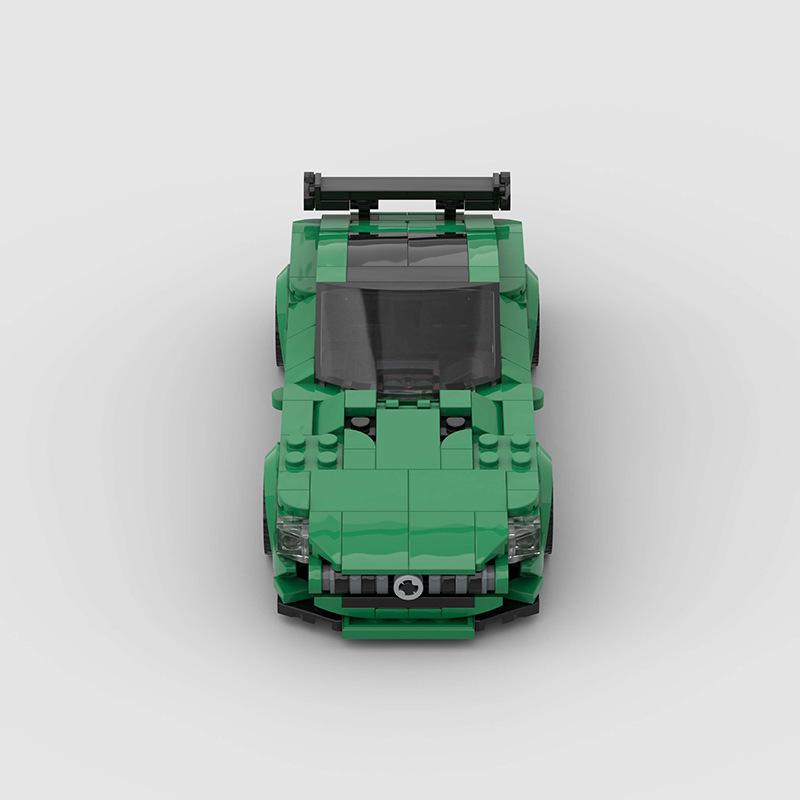 MOC Technical Sports Car Building Blocks Green SLK Bens Famous Vehicle Assemble Bricks Vehicle Technique Bricks Kids Toys