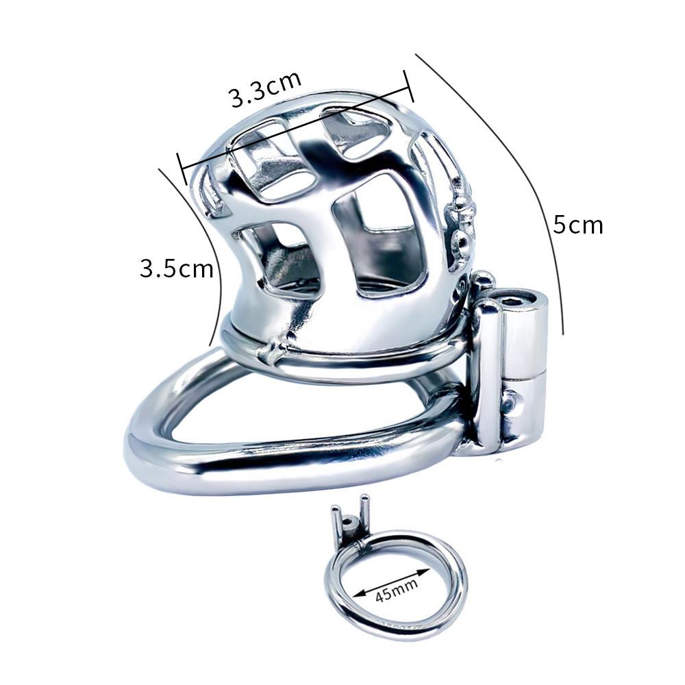 CB Lock for Men Stainless Steel Penis Cage Adult Sex Toy Cock Cage Cockring BDSM Slave Fetish Male Chastity Cuckold