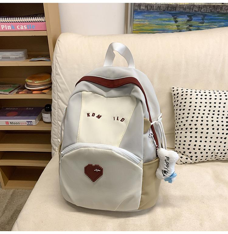 Schoolbag schoolbag ins niche teenager high value contrasting color middle and high school students ins backpack college student class backpack female