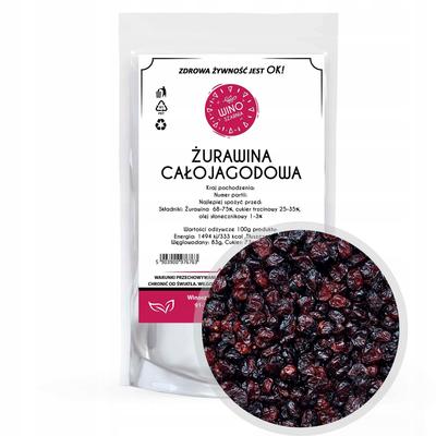 Dried Whole Cranberries - 500g Whole Berry