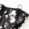 Damska spódnica midi w kwiatowy wzór, casualowa, z wysokim stanem, vintage, długa, boho, dla kobiet, zwiewna, na imprezę koktajlową, trapezowa, z elastycznym pasem, spódnica maxi