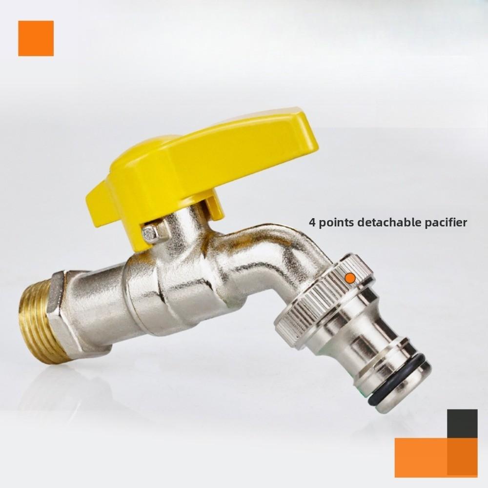 Brass Water Faucet Garden Tools 1/2" inside & outside Easy Turn On/Off Lever Handle Watering Supply Ball Valve