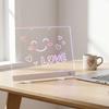 New LED Drawing Note Board Glowing Acrylic Message Board with 7 Marker and Stand 5 Mode Rechargeable Illuminated Drawing Pad