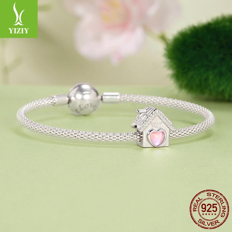 Tree Of Life Warm Home Diy Beading Accessories S925 Sterling Silver Love House Beads Loose Beads