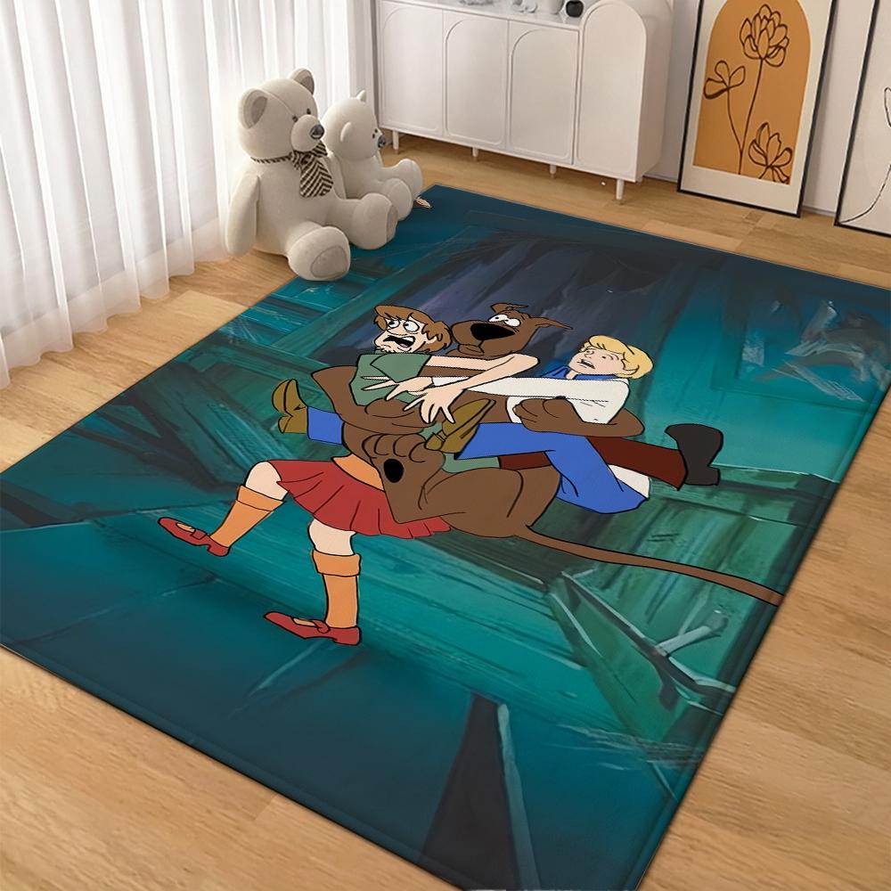 Scoobydoo Gang Together Theme Rug Soundproof Noisereducing Carpet For Living Room Bedroom Office Home Decor Birthday Gift