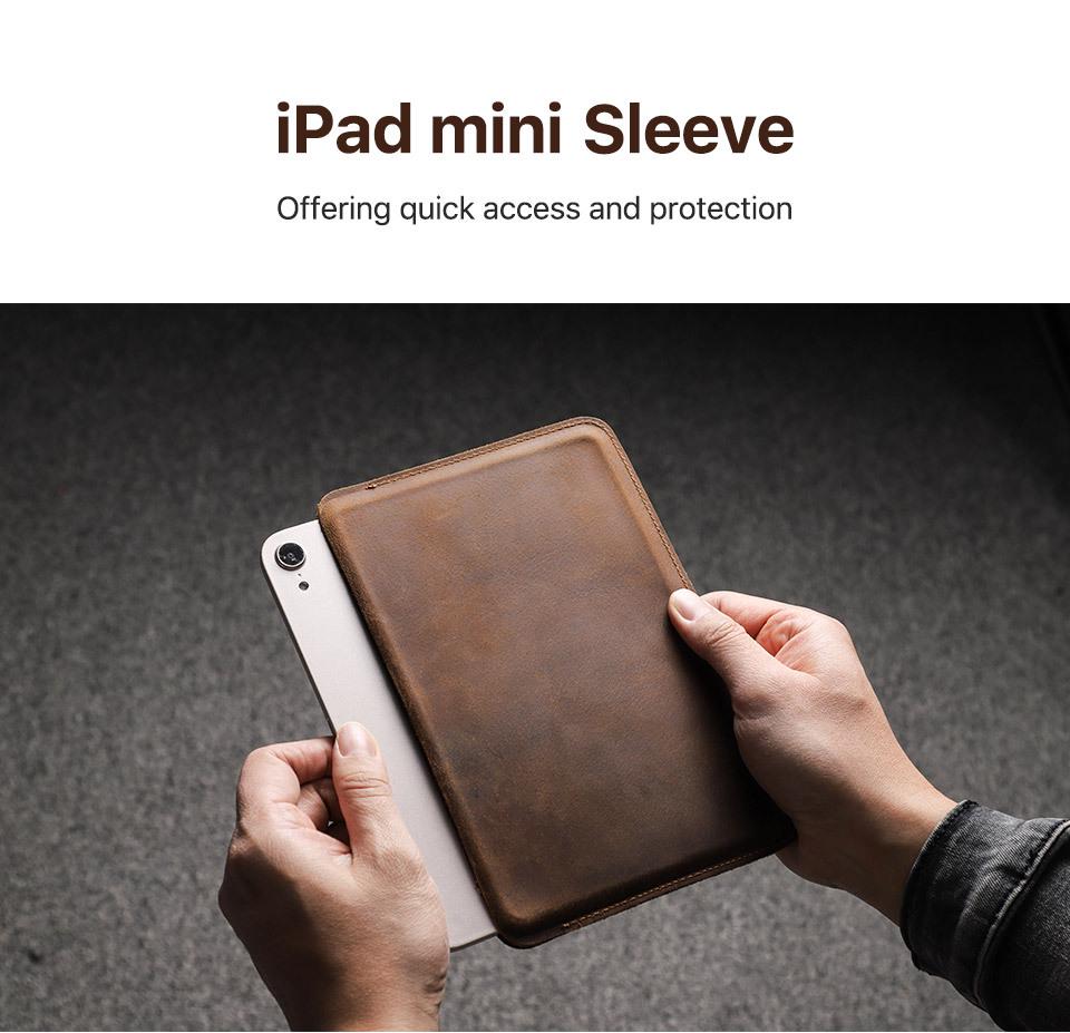 New iPad Mini 6 Protective Cover: Crazy Horse Leather Case for 7.9/8.3 Inch Tablets