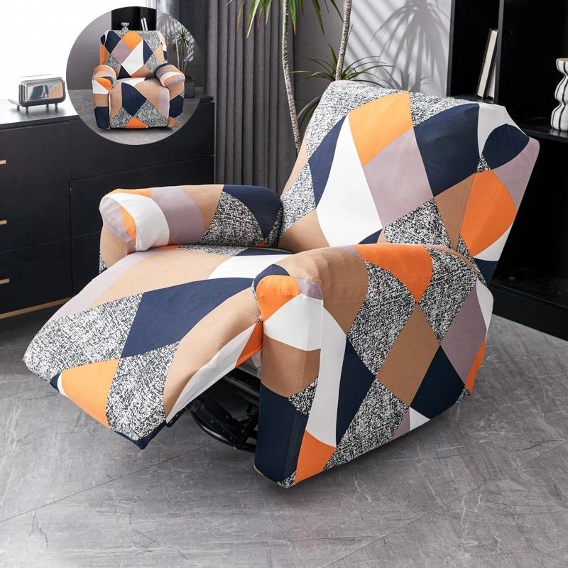 1PC Stretch Geometry Recliner Armchair Cover Split Relax Sofa Slipcover 1seater All-inclusive Single Couch Cover for Living Room