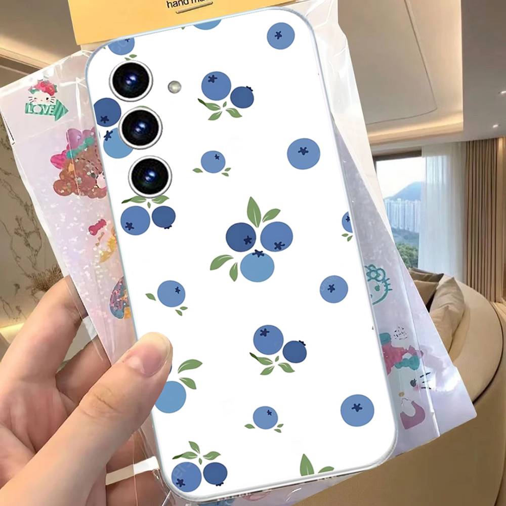Fresh Fruit Phone Case For Samsung Galaxy Transparent Cover A52 A12 A51 S21 Edge S22ULTRA S23 S24 S20LITE Plus Ultra
