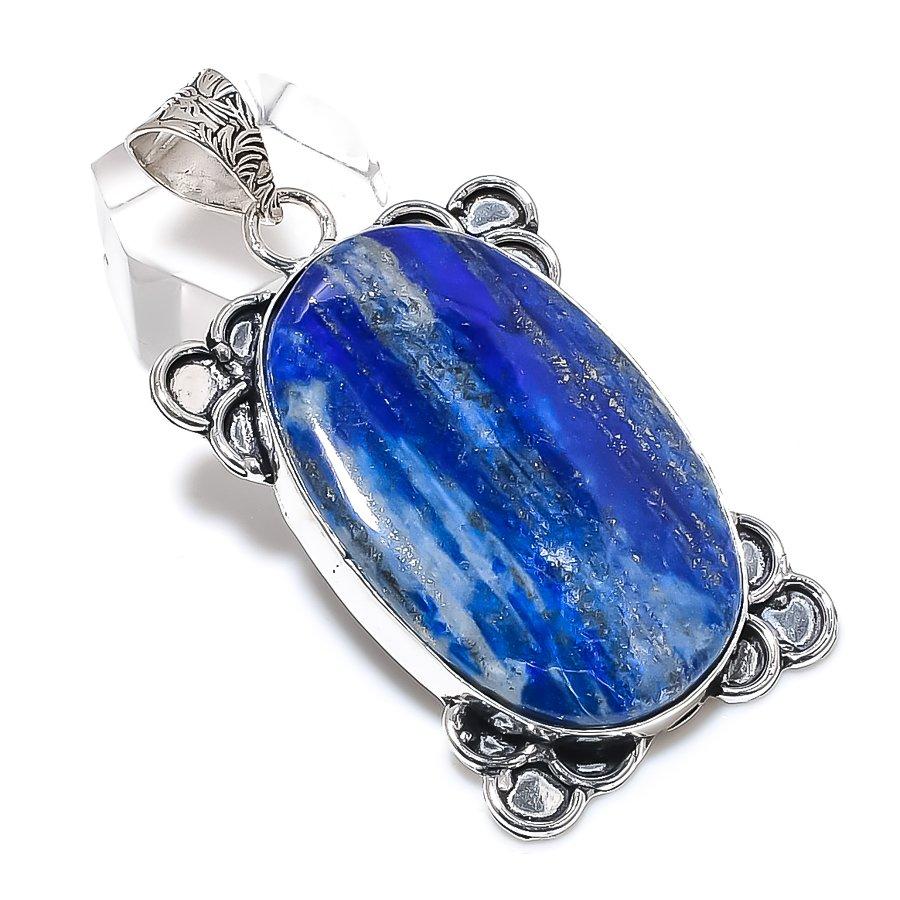 

Lapis Lazuli Handmade 925 Sterling Silver Jewelry Pendant 2.29 N4M00