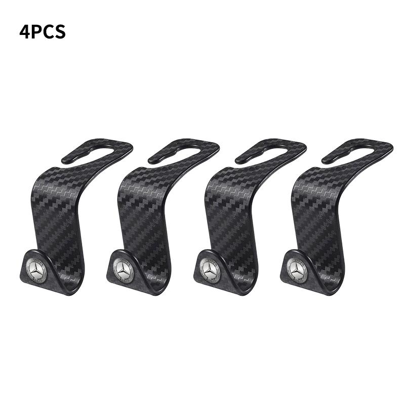 Car Seat Back Hooks Carbon Fiber Auto Rear Hanger Hook For Mercedes Benz AMG A C E GLC Clase CLA X253 W203 W204 W205 W221 W213