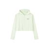 Color Block Zip Up Hooded Short Sleeve Sun Protection Jacket Women Jackets Celestial-Green 162423701-1