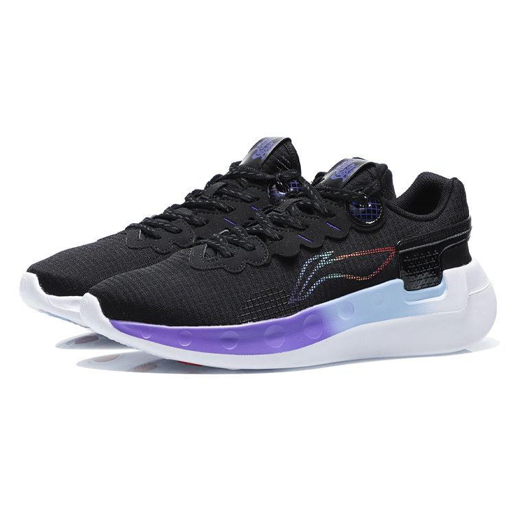 Li Ning Xiaoyao Trendy Versatile Durable Breathable Low-Top Running Shoes Men Sneakers Black ARHR043-7