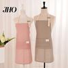 Waterproof Kitchen Apron Cotton Linen Striped with Pocket Breathable Oil-proof Pockets Adjustable Men Women Chef Cooking Baking Sleeveless Bib