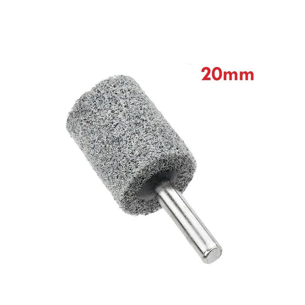 5Pcs 6mm 1/4" Shank Grinding Head 20/25/30/40/50mm For Rotary Drill Grinder Polishing Wheel Grey Abrasive Tool Sharpening Head