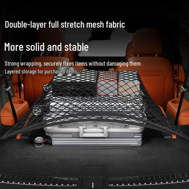 Ideal Car Trunk Storage Mesh Bag with Anti-Slip Elastic Net for L6-L9, I6, I8 Models