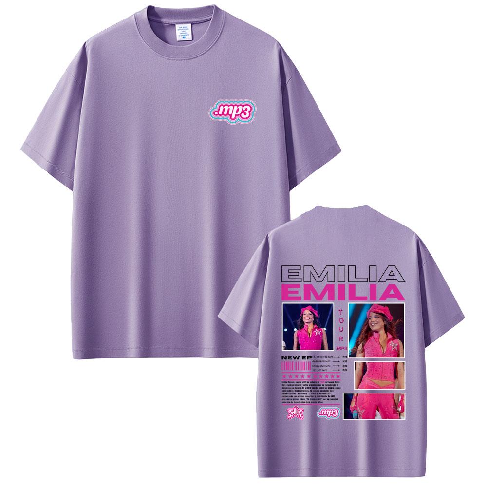 Emilia Mernes MP3 Tour Graphic Tshirt Male Fashion Aesthetic T Shirts Unisex Women Vintage Casual Oversized Crewneck Tshirt Tops