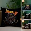 J-Judas P-Priest Pillow Case Sofa Living Room Bedroom Double-sided Printing Square Cushion Nap Time Cushion Cover
