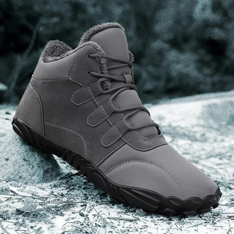 Men Boots 2024 New Winter Slippers Warm Men Shoes Waterproof Non-Slip Plush Sneakers Male Tenis Shoes Boots Men Sneakers Winter