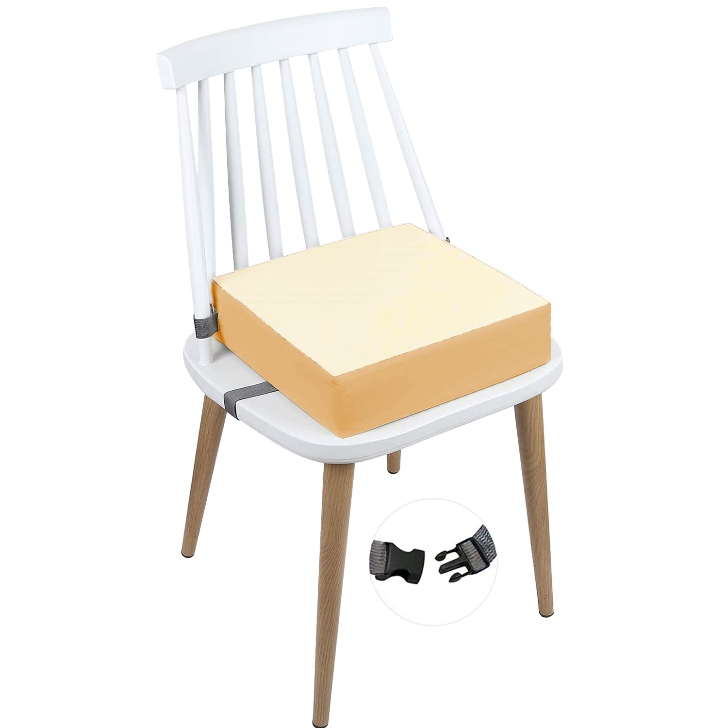 

Taeku Mealtime Cushion, Removable Chair Cushion for Kids, Washable Thick Chair Seat Pad Mat (Brown)