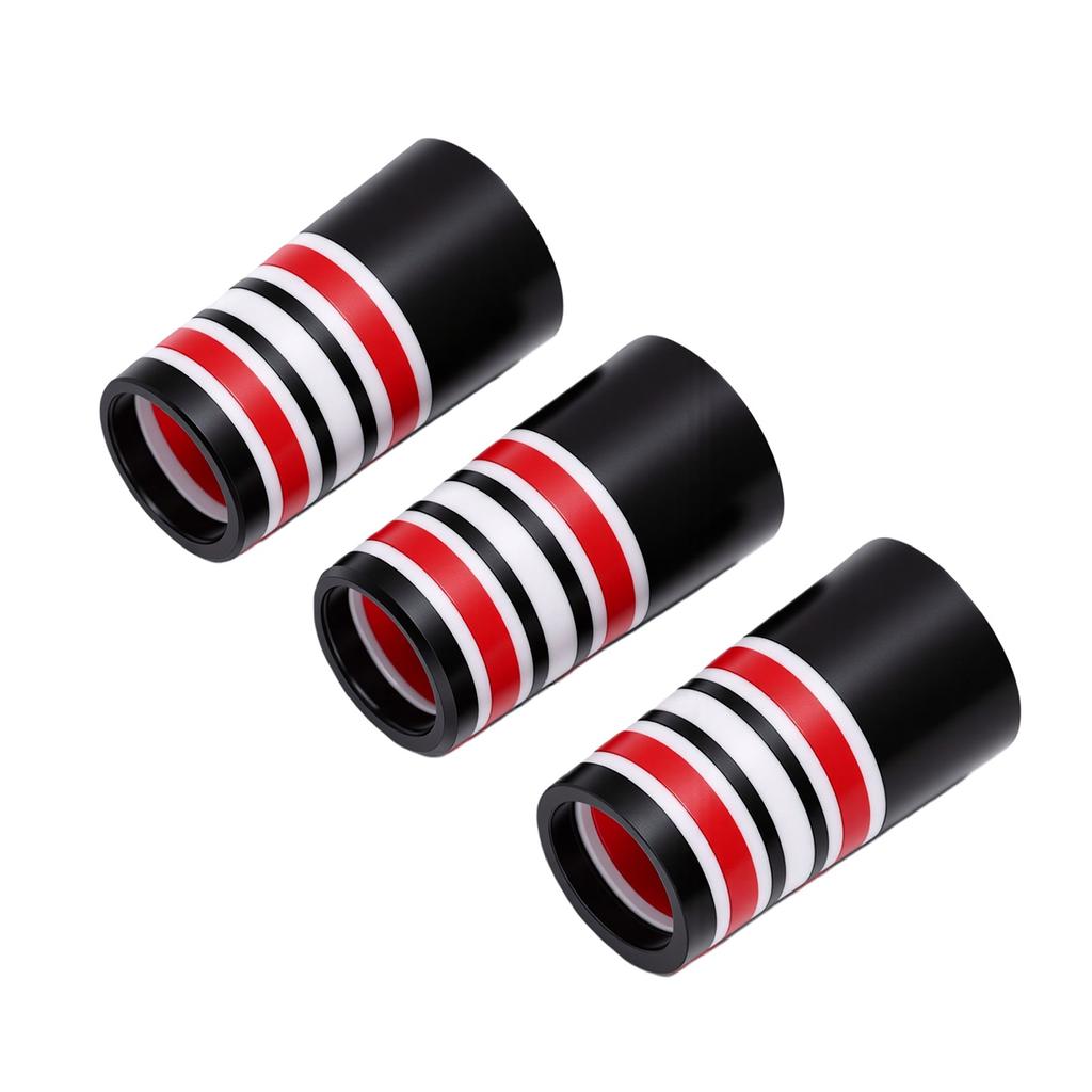 3 Pcs Club Ferrules Water Proof CAP Plastic Universal Multi Rings Club Tapered Ferrules Red