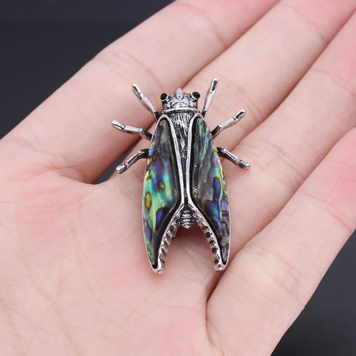 

1 шт., брошь в форме натуральной ракушки цикады для женщин и мужчин, ювелирные подарки, 40x28 мм 1Pcs/40x28mm