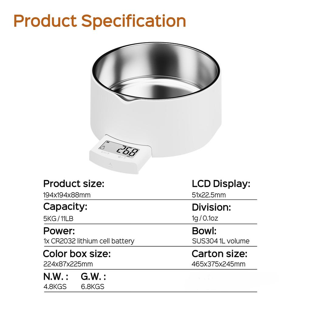 Smart Pet Foods Scale Accurate Small Weighing Electronic Scale for Cat Food and Dog Food Feeding Pet Products Accessories