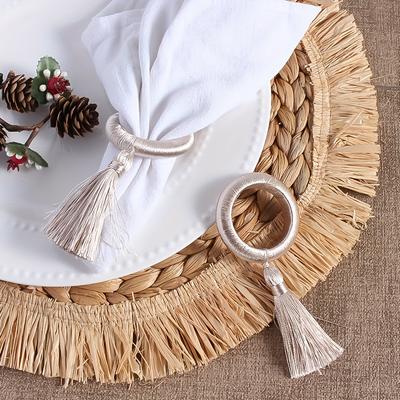 1Pc Bohemian - Style Creative Napkin Ring - European Fringe Design, for Hotel & Wedding Decor