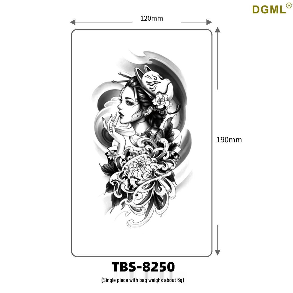 Fresh Style Waterproof Flower & Cartoon Tattoo Stickers for Arm