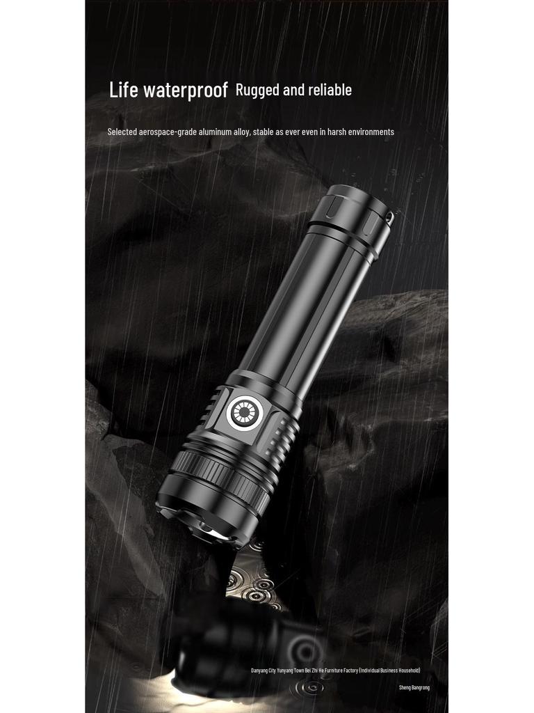 V8 Ultra-Bright Long-Range Multi-Function Portable Aluminum Flashlight
