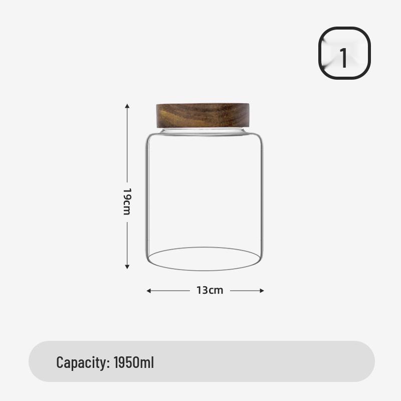 Japanese Glass Storage Jar with Lid for Coffee, Tea, Dried Tangerine Peel, and Grains