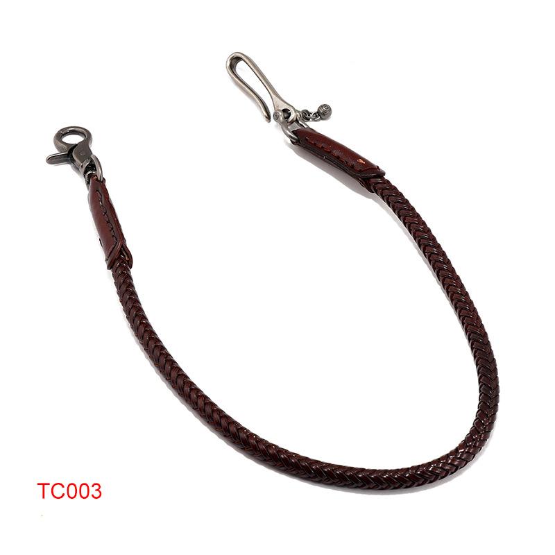 Klassieke Punk Stijl Echt Leer Biker Sleutelhanger Jeans Ketting Handgemaakte Portemonnee Ketting Taille Ketting Heren Rock Kleding Accessoires
