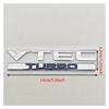 3D ABS Chrome Black Logo VTEC Turbo Car Rear Trunk