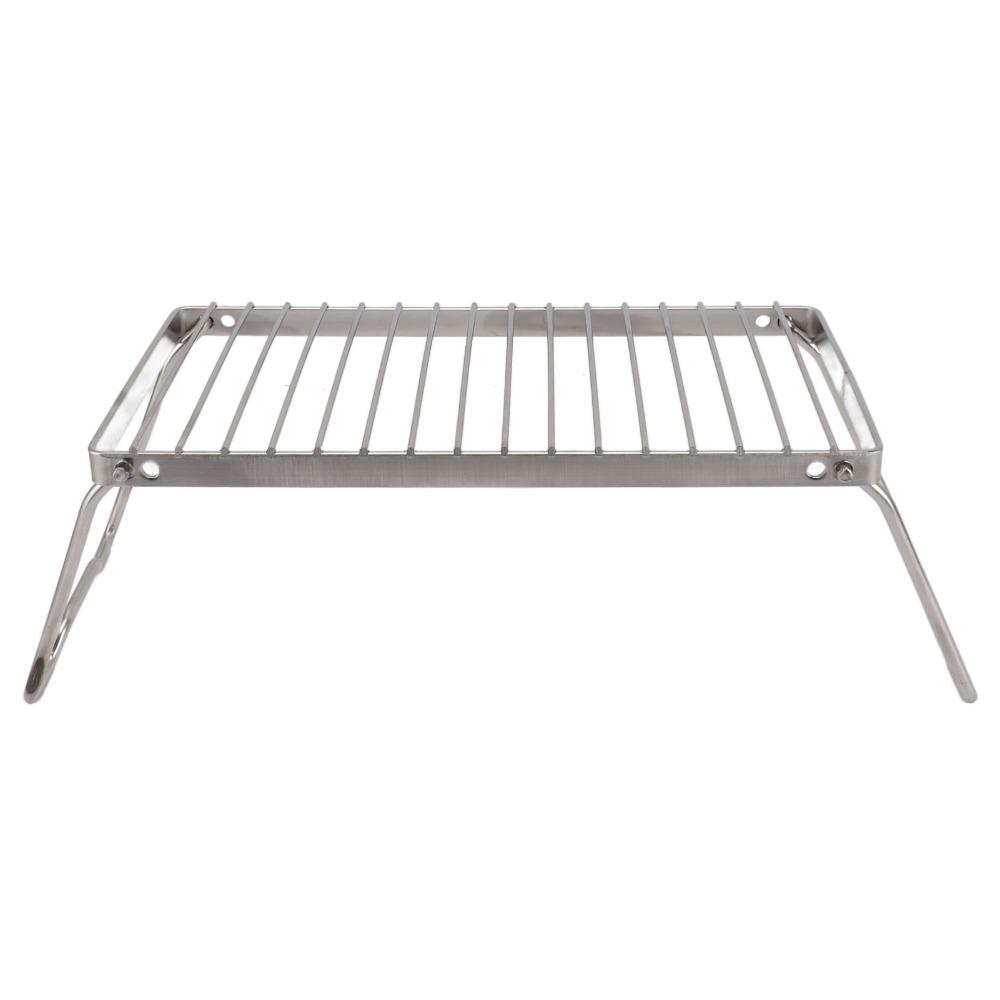 Sliver Backpacking Grill Stainless Steel Folding Grill Rack Campfire Grill  Camping Grate