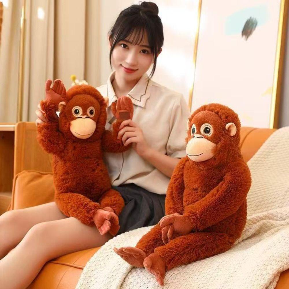 Stuffed Doll Monkey Plush Toy Realistice Orangutan Plush Doll Large Plush Monkey Doll Baby Toys