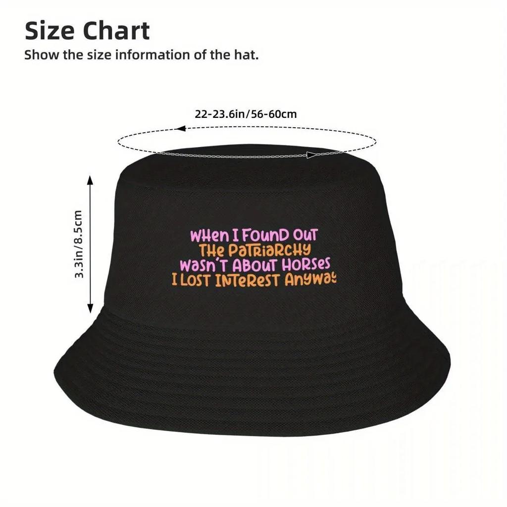 When I Found Out the Patriarchy Wasnt About Horses Bucket Hat |-F-| Hard Hat For Women Men's