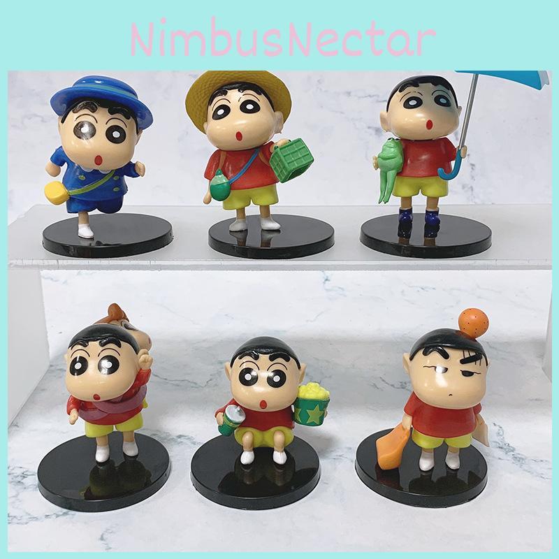 Crayon Shinchan Pvc Figurine Set With Collectible Cartoon Toy For Kids And Fans