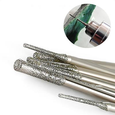 5 STÜCKE 0,8-2,5mm Diamant Beschichtete Bohrer 2,35mm Schaft Für Glas Jade Bernstein Glas