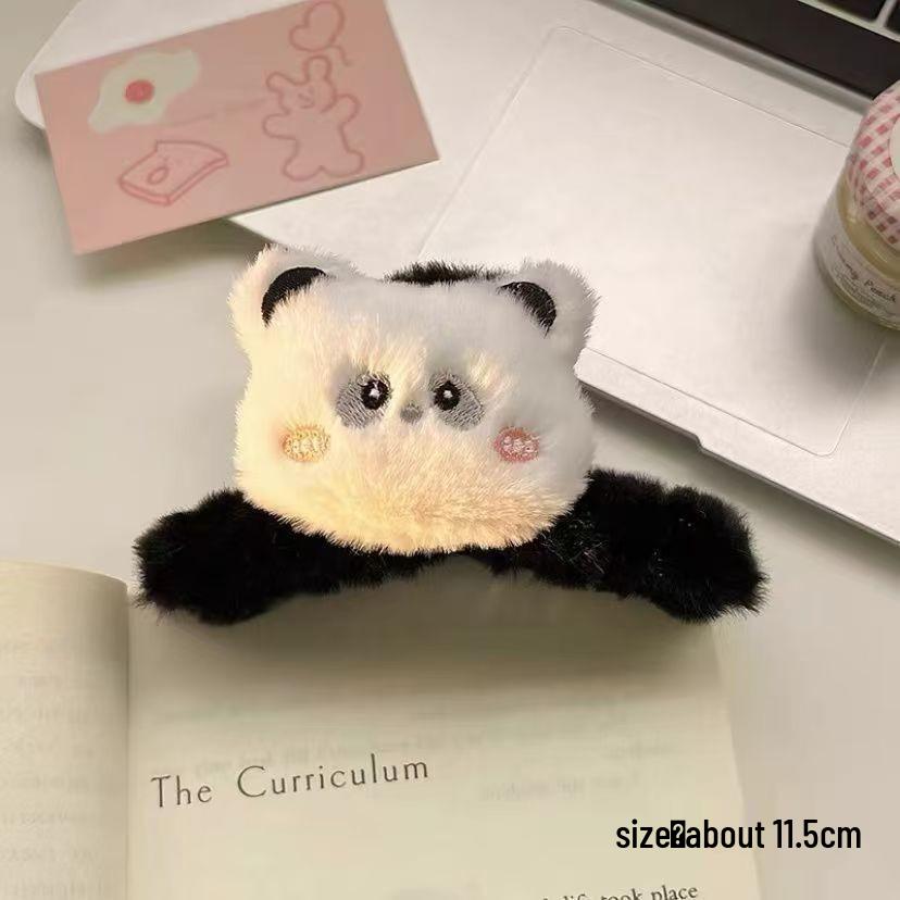 Damen Plüsch Haarspange - Niedliches Winter Cartoon Hai & Bärenkralle Design